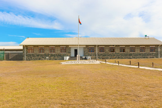 Cell block on Robben Island off the coast of Cape Town, Western