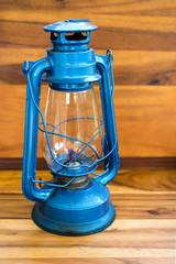 Old Lamp on the wooden background