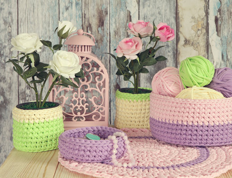  Knitted Decor Ideas for home