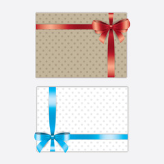 Cards with ribbon