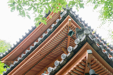 Fototapeta na wymiar Three-story pagoda of Mimuroto temple