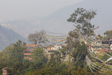 View above Kathmandu, Nepal, viewed from the Swayambhunath templ