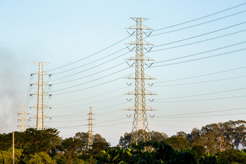 Obraz premium high voltage electric post