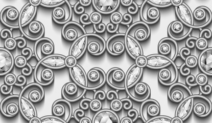 Silver diamond pattern