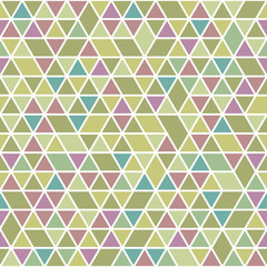 Geometric vector pattern with colorful triangles. Seamless abstract background