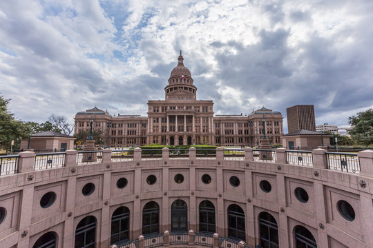 Texas state capital building in cloudy day, Austin