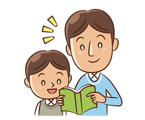 父親　息子　読み聞かせ