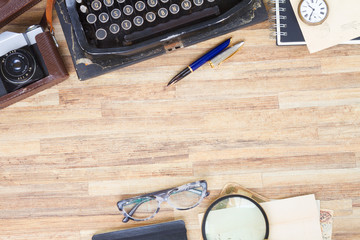 typewriter on table