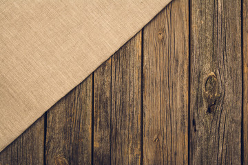 Old wood texture with natural patterns. Top view of a vintage floor or table for background or theme.