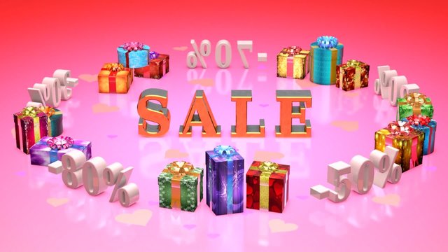 Shopping and gifts Valentines Day (discounts, dumping,%, percentages, purchase, sale)