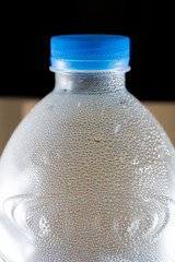 The steam condenses inside the bottle makes it crystal clear tha