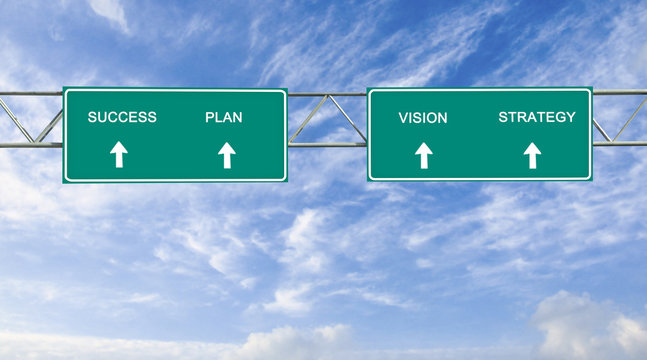 Road sign to success