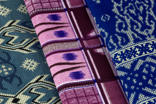 Colourful Malaysian Sarongs Neatly Folded