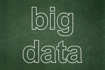 Information concept: Big Data on chalkboard background