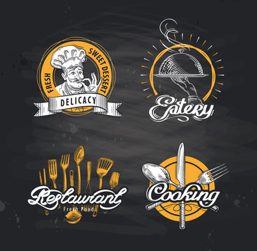 restaurant vector logo design template. cafe or eatery, diner icon