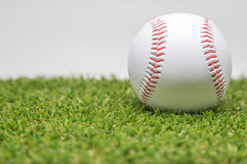Baseball on grasses