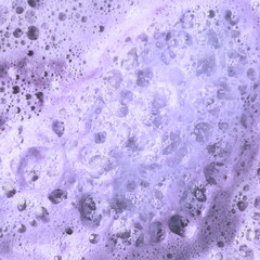 Juice foam close-up shot