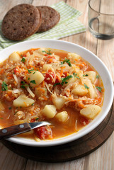 Traditional Polish soup kapusnyak