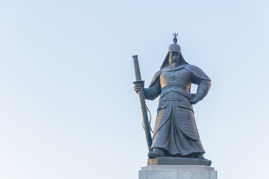 Soldier statue in seoul city Korea