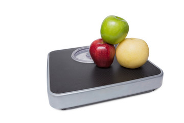 pile of fruits isolated on white background