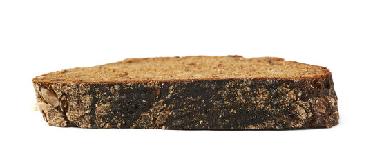 Single piece of bread isolated