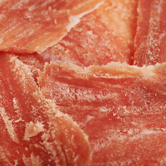 Surface covered with jamon slices