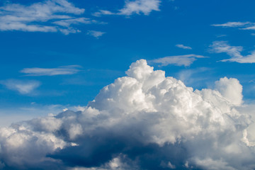 colorful dramatic sky with cloud at sunset
