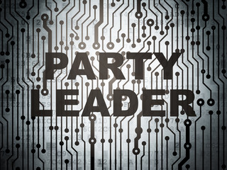 Political concept: circuit board with Party Leader