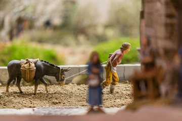Figuras de belén en Navidad