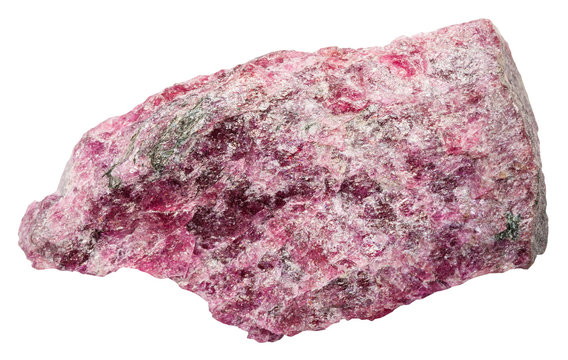 eudialyte mineral stone isolated on white
