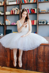 Naklejka premium beautiful Ballet dancer (ballerina) outdoors
