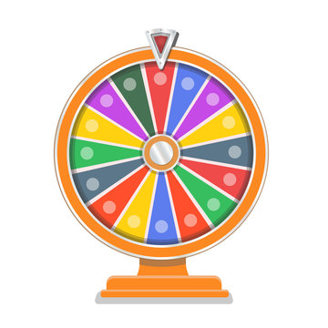 Wheel of fortune flat gamble design template