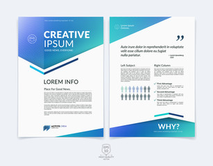Business brochure, flyer and cover design layout template with b