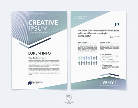 Business brochure, flyer and cover design layout template with l