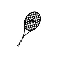 A tennis racquet and a ball icon 