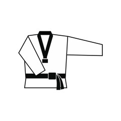 Kimono and martial arts belt icon 
