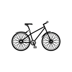 Fototapeta na wymiar Bicycle black simple icon