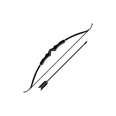 Bow and arrow black simple icon