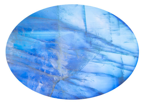 cabochon from blue moonstone (adularia) gem