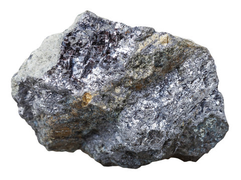 metalliic galena mineral stone with chalcopyrite