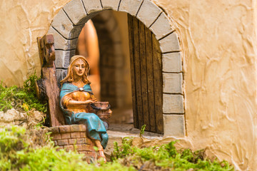 Figuras de belén en Navidad