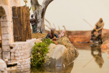 Figuras de belén en Navidad