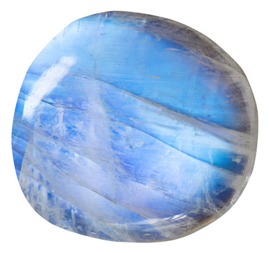 tumbled blue moonstone (adularia) mineral gem