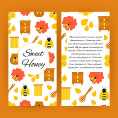 Sweet honey flyer brochure template