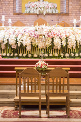 Christian wedding flower and decoration