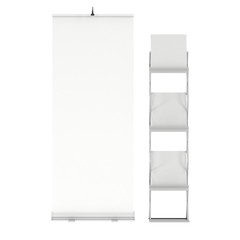 Trade show booth and magazine rack