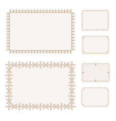 Set of frames. Vector elements for design