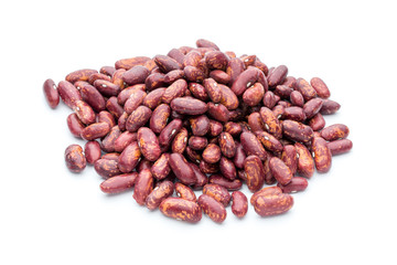 Red beans isolated on the white.