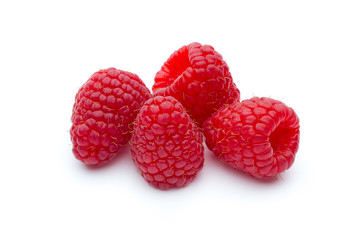 Raspberry isolated on the white background.