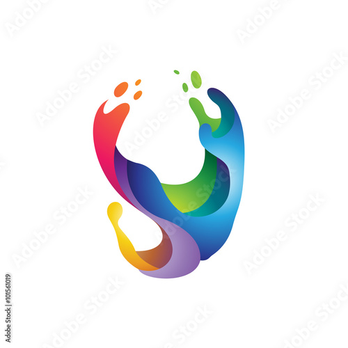 Abstract Color Art Splash Logo Stock Image And Royalty Free